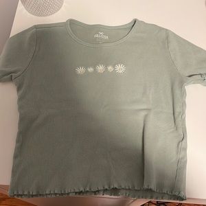 Sage color baby tee holister XS